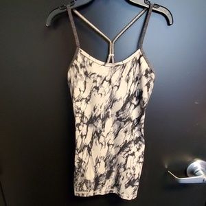 Lululemon Power Y Tank black print